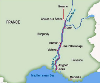 The route of the SS Catherine
