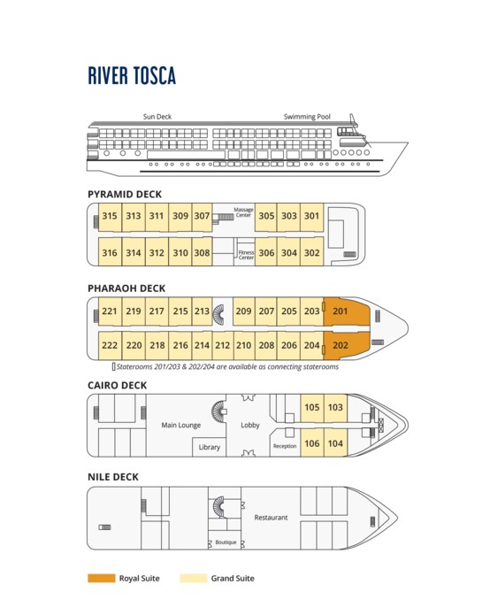 Tosca Deck Plan